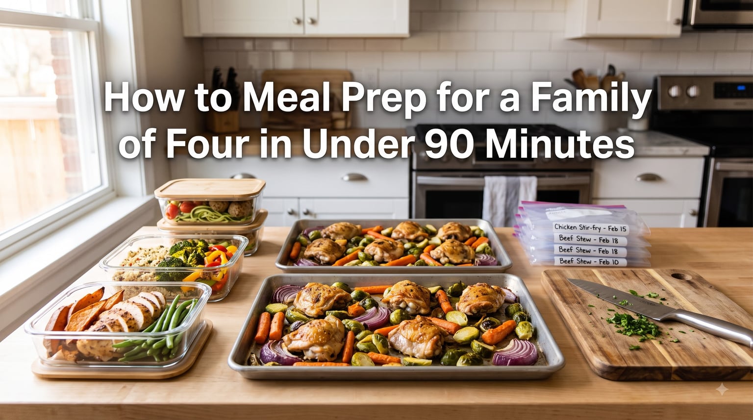 How to Meal Prep for a Family of Four in Under 90 Minutes