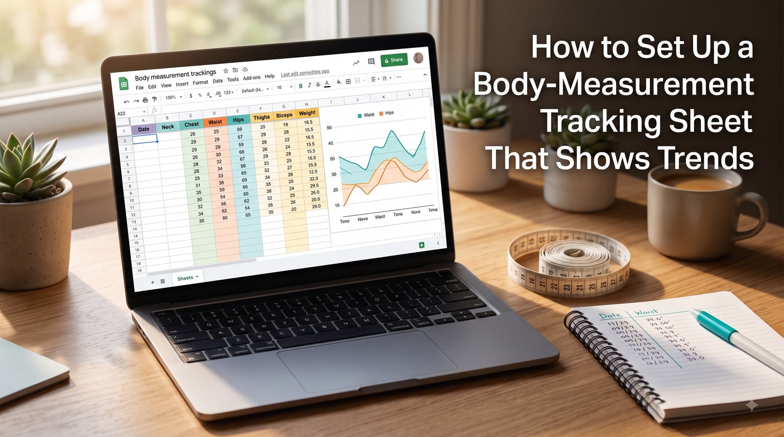 How to Set Up a Body-Measurement Tracking Sheet That Shows Trends