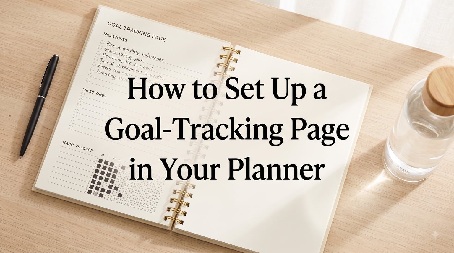 How to Set Up a Goal-Tracking Page in Your Planner