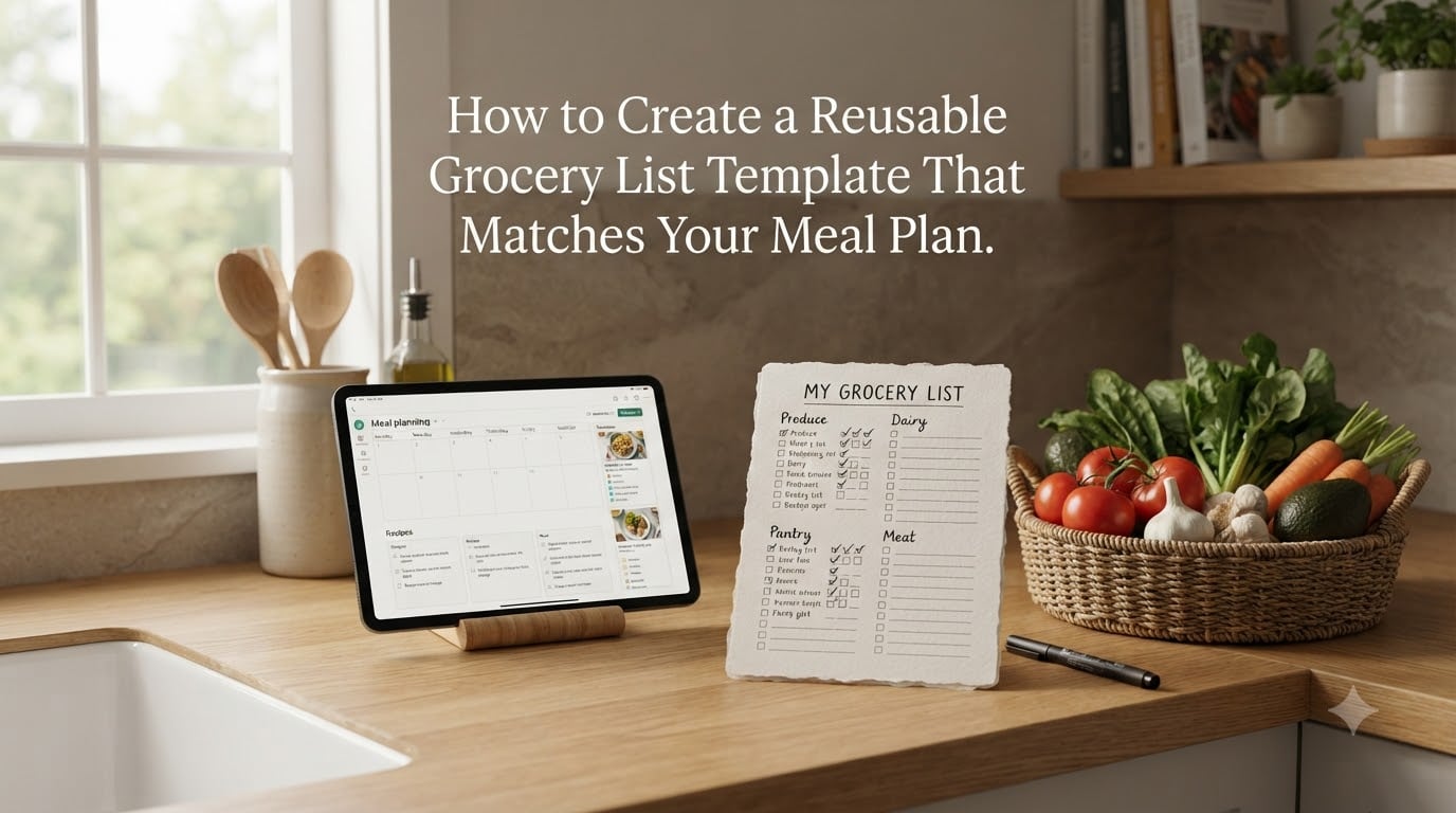 How to Create a Reusable Grocery List Template That Matches Your Meal Plan