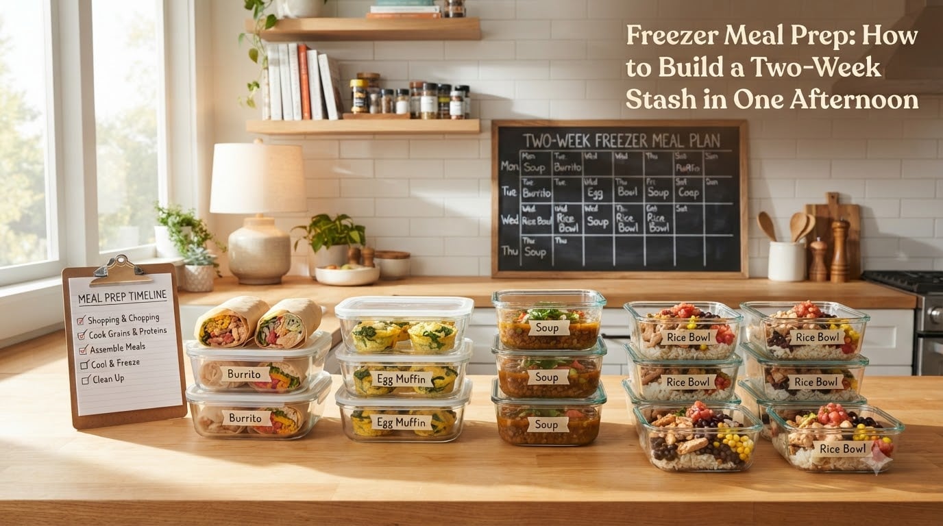 Freezer Meal Prep: How to Build a Two-Week Stash in One Afternoon