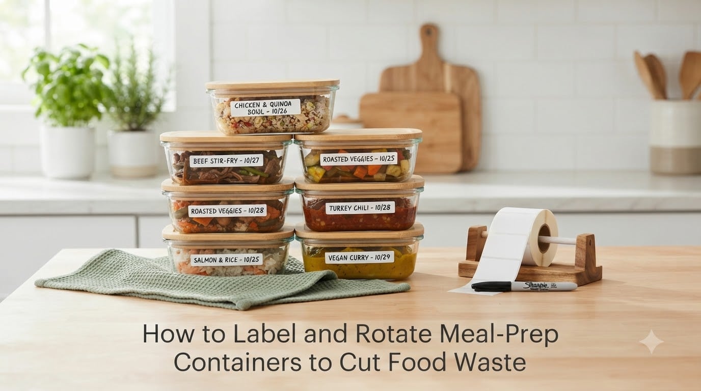 How to Label and Rotate Meal-Prep Containers to Cut Food Waste