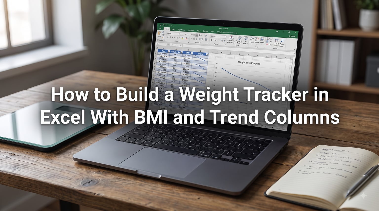 How to Build a Weight Tracker in Excel With BMI and Trend Columns