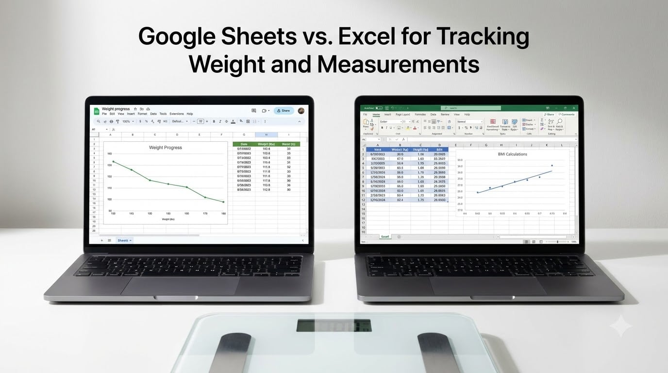 Google Sheets vs. Excel for Tracking Weight and Measurements