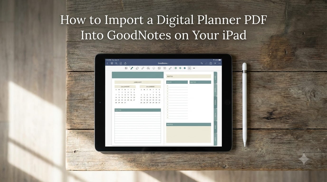 How to Import a Digital Planner PDF Into GoodNotes on Your iPad