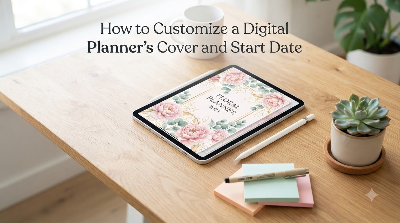 How to Customize a Digital Planner's Cover and Start Date