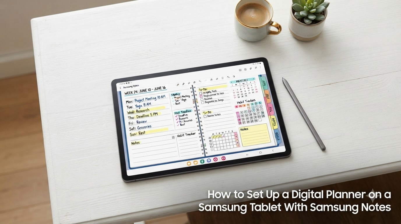 How to Set Up a Digital Planner on a Samsung Tablet With Samsung Notes