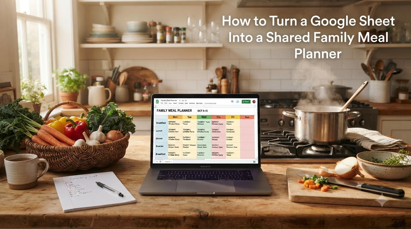 How to Turn a Google Sheet Into a Shared Family Meal Planner