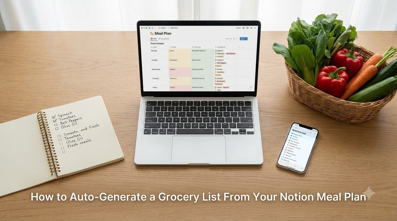 How to Auto-Generate a Grocery List From Your Notion Meal Plan