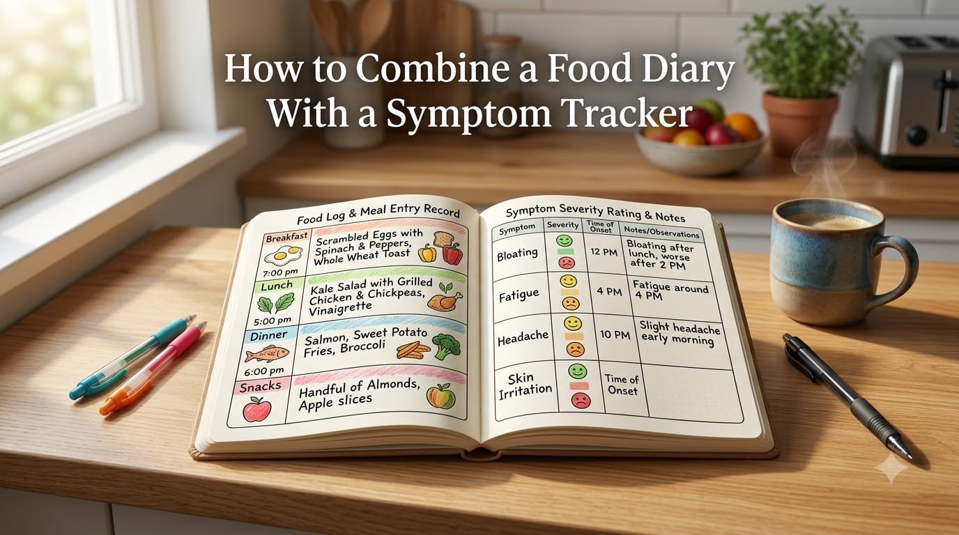 How to Combine a Food Diary With a Symptom Tracker