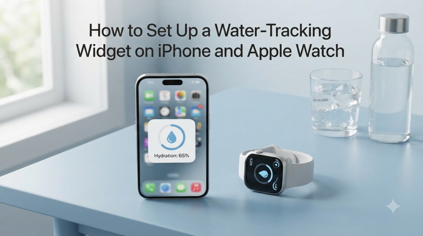 How to Set Up a Water-Tracking Widget on iPhone and Apple Watch