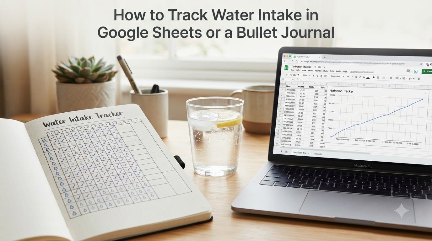 How to Track Water Intake in Google Sheets or a Bullet Journal