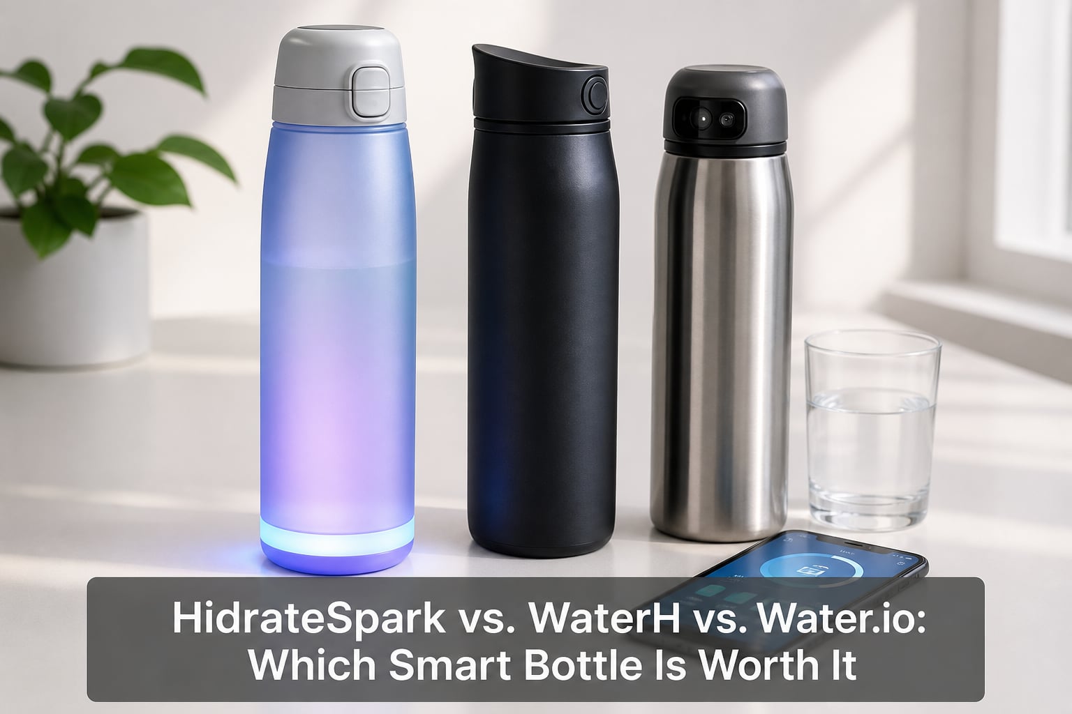 HidrateSpark vs. WaterH vs. Water.io: Which Smart Bottle Is Worth It