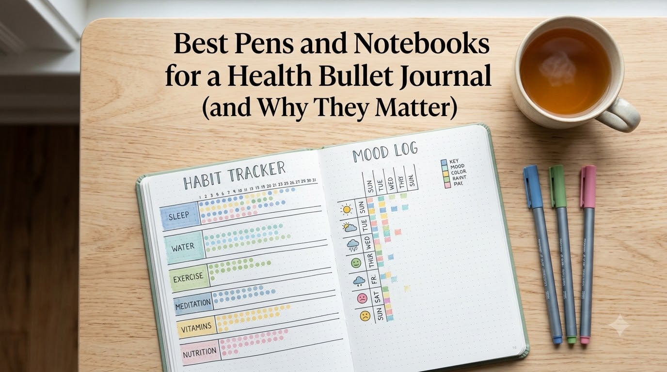 Best Pens and Notebooks for a Health Bullet Journal (and Why They Matter)
