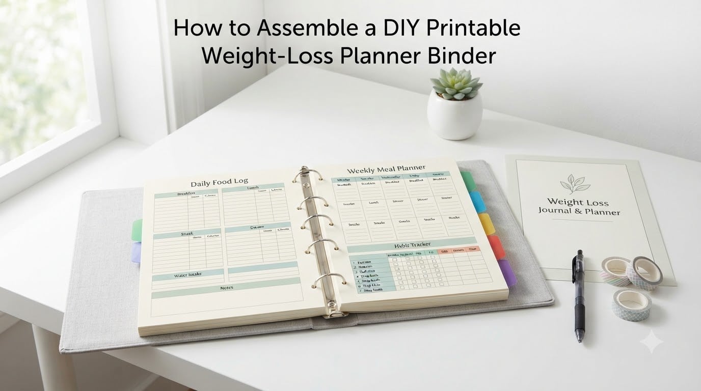 How to Assemble a DIY Printable Weight-Loss Planner Binder