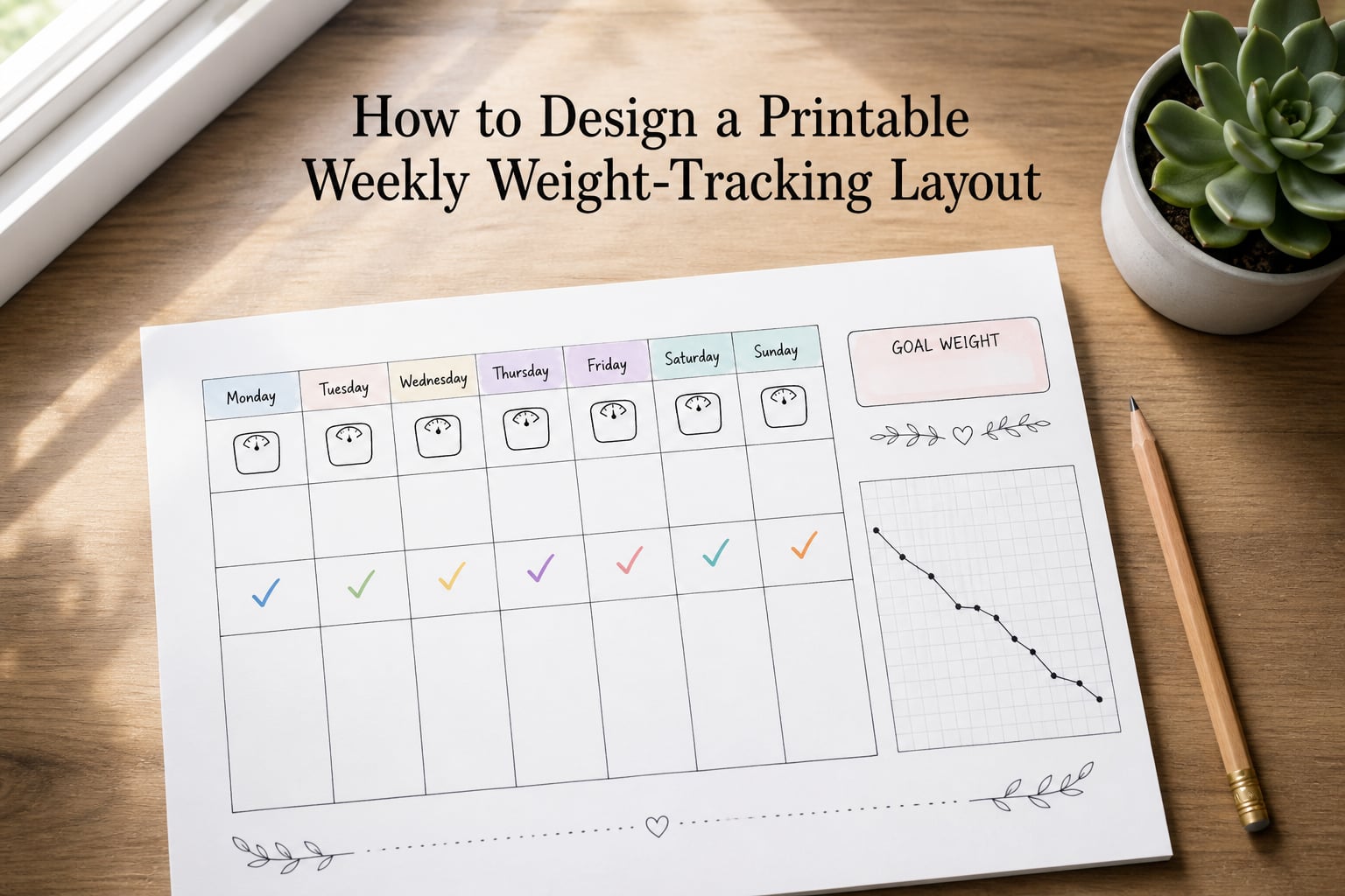 How to Design a Printable Weekly Weight-Tracking Layout