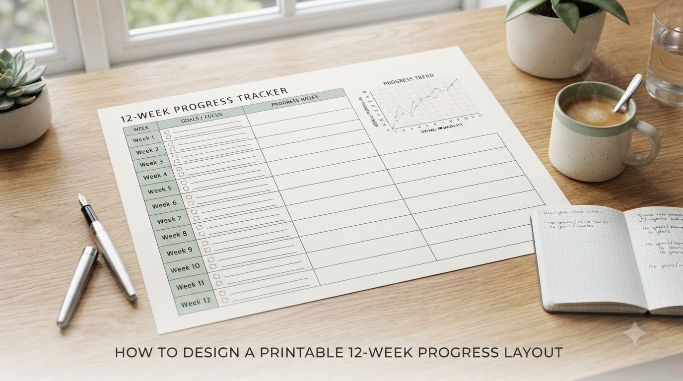 How to Design a Printable 12-Week Progress Layout