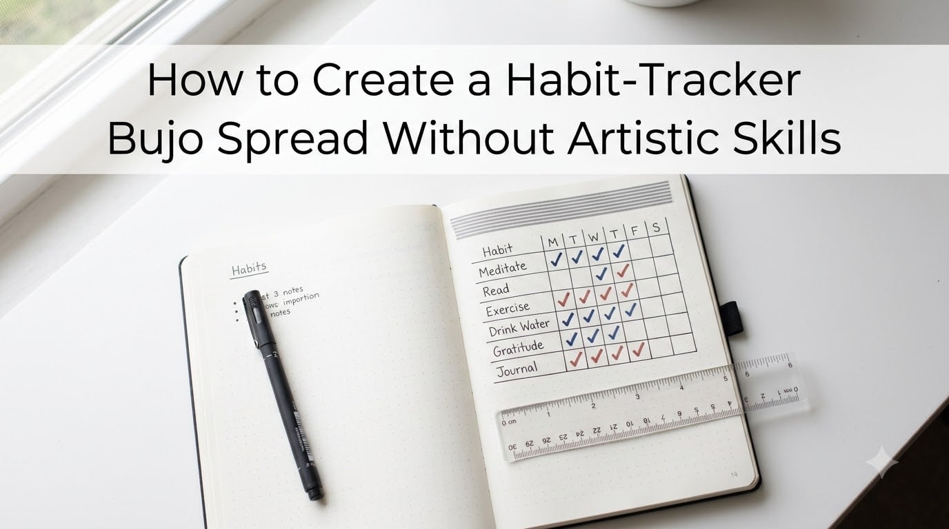 How to Create a Habit-Tracker Bujo Spread Without Artistic Skills