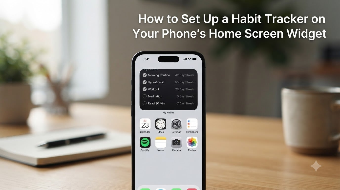 How to Set Up a Habit Tracker on Your Phone's Home Screen Widget