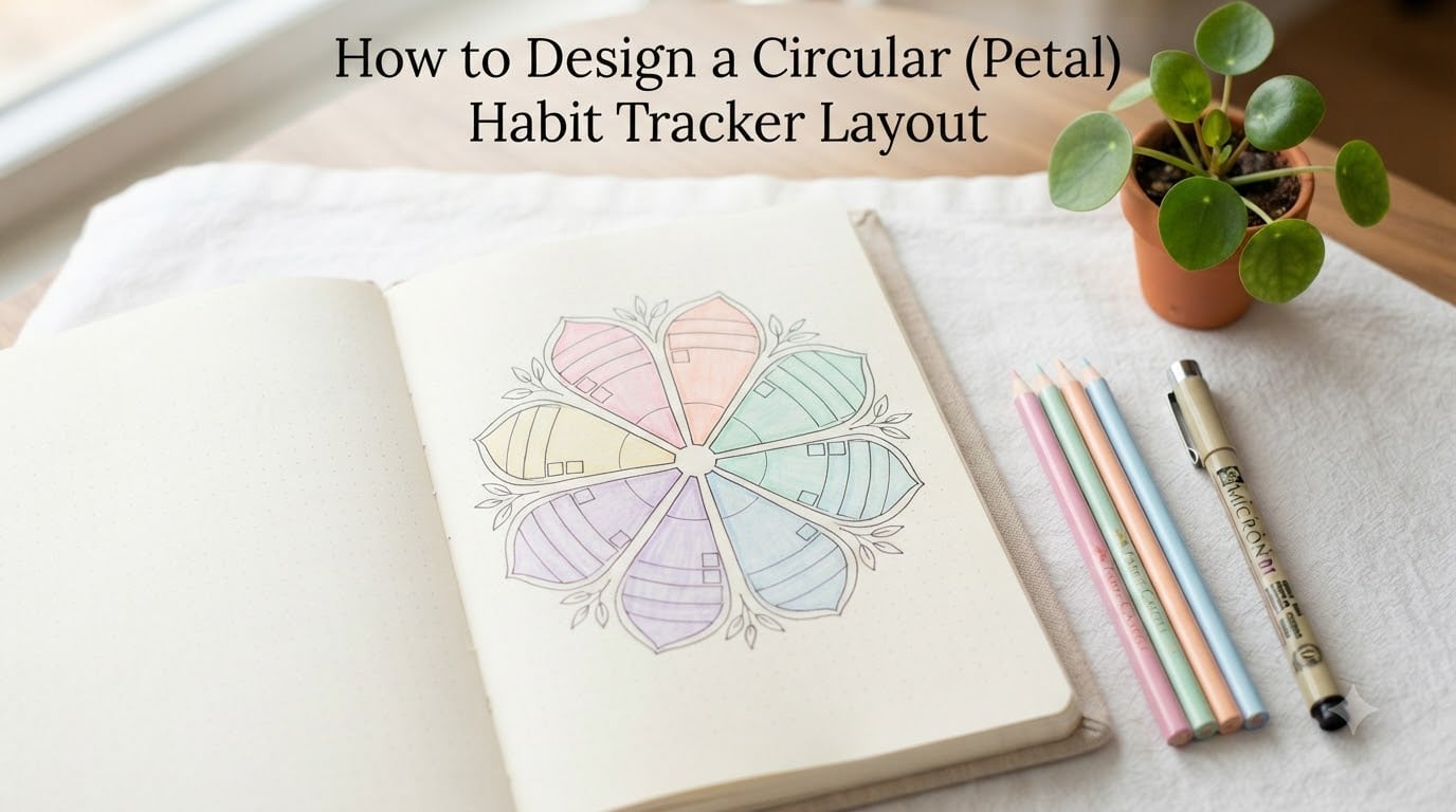 How to Design a Circular (Petal) Habit Tracker Layout