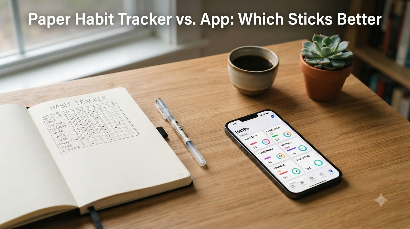 Paper Habit Tracker vs. App: Which Sticks Better