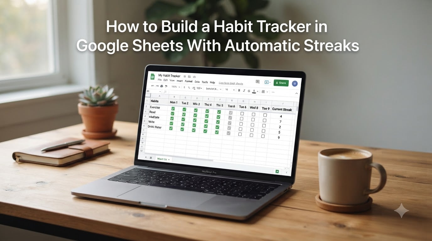 How to Build a Habit Tracker in Google Sheets With Automatic Streaks